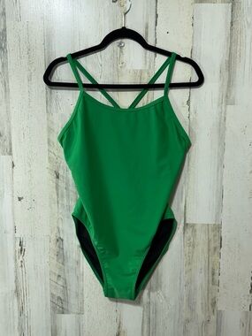 iswim Green One-Piece Swimsuit Racing Style